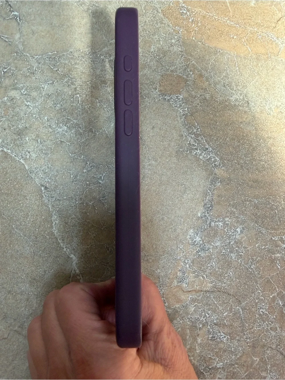 Apple Silicone iPhone Case 16 pro max- Plum Purple